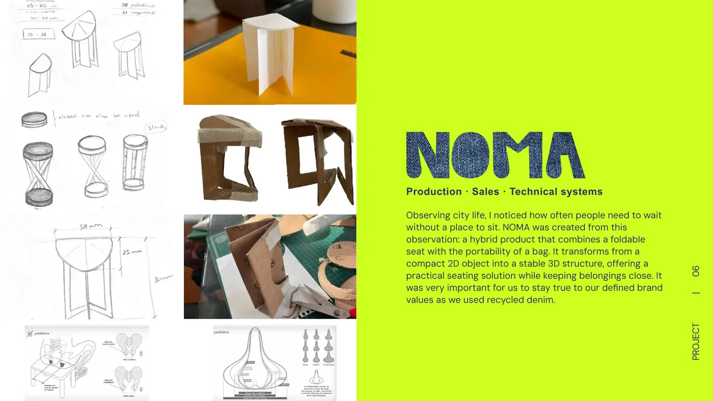 NOMA portable seat and bag project